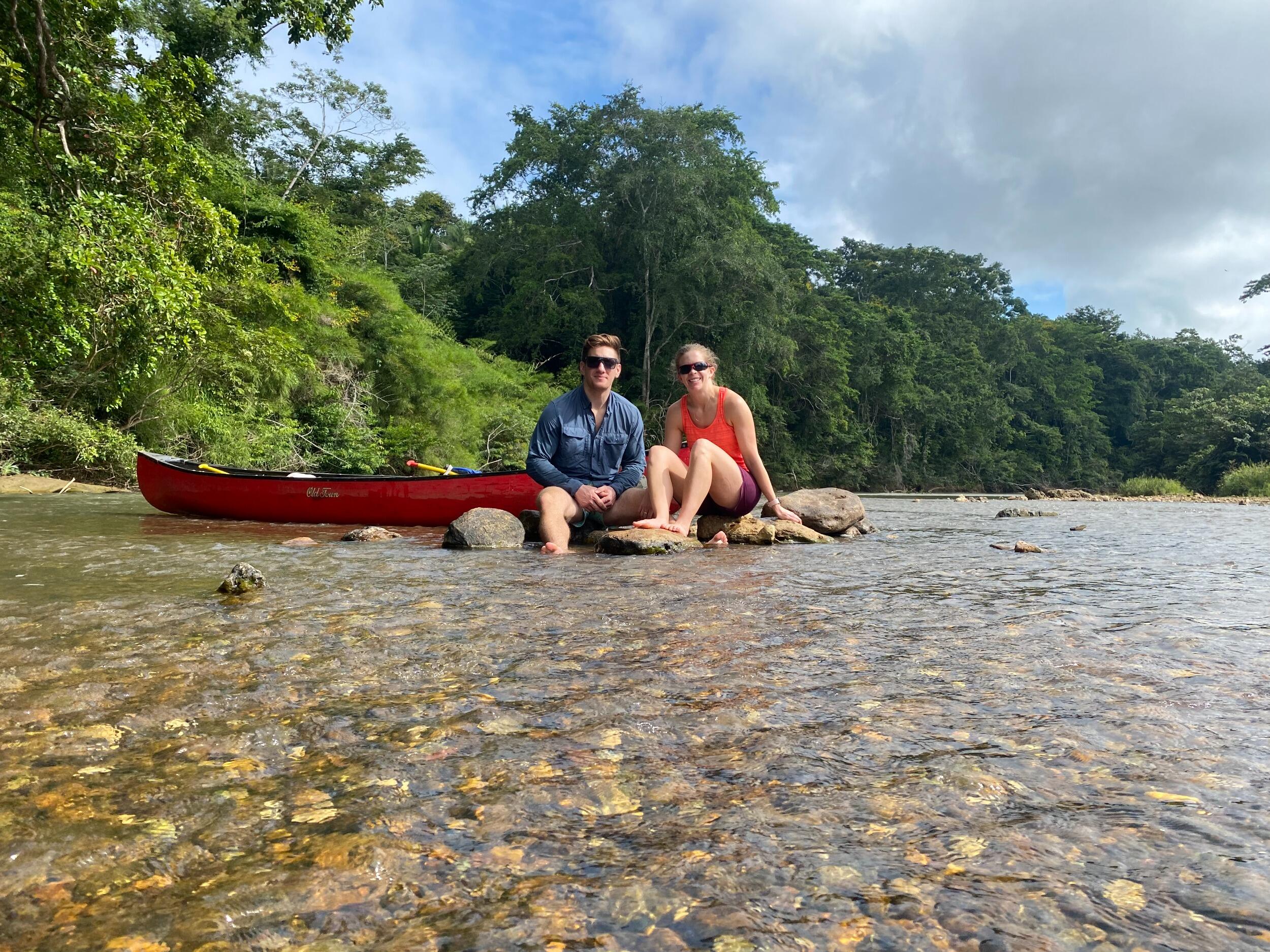 Canoeing in Belize 