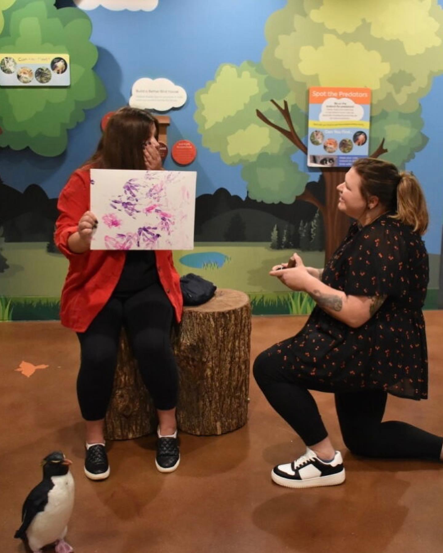 With the help of Dwayne the Rockhopper Johnson, Annie asked and I said YES! 