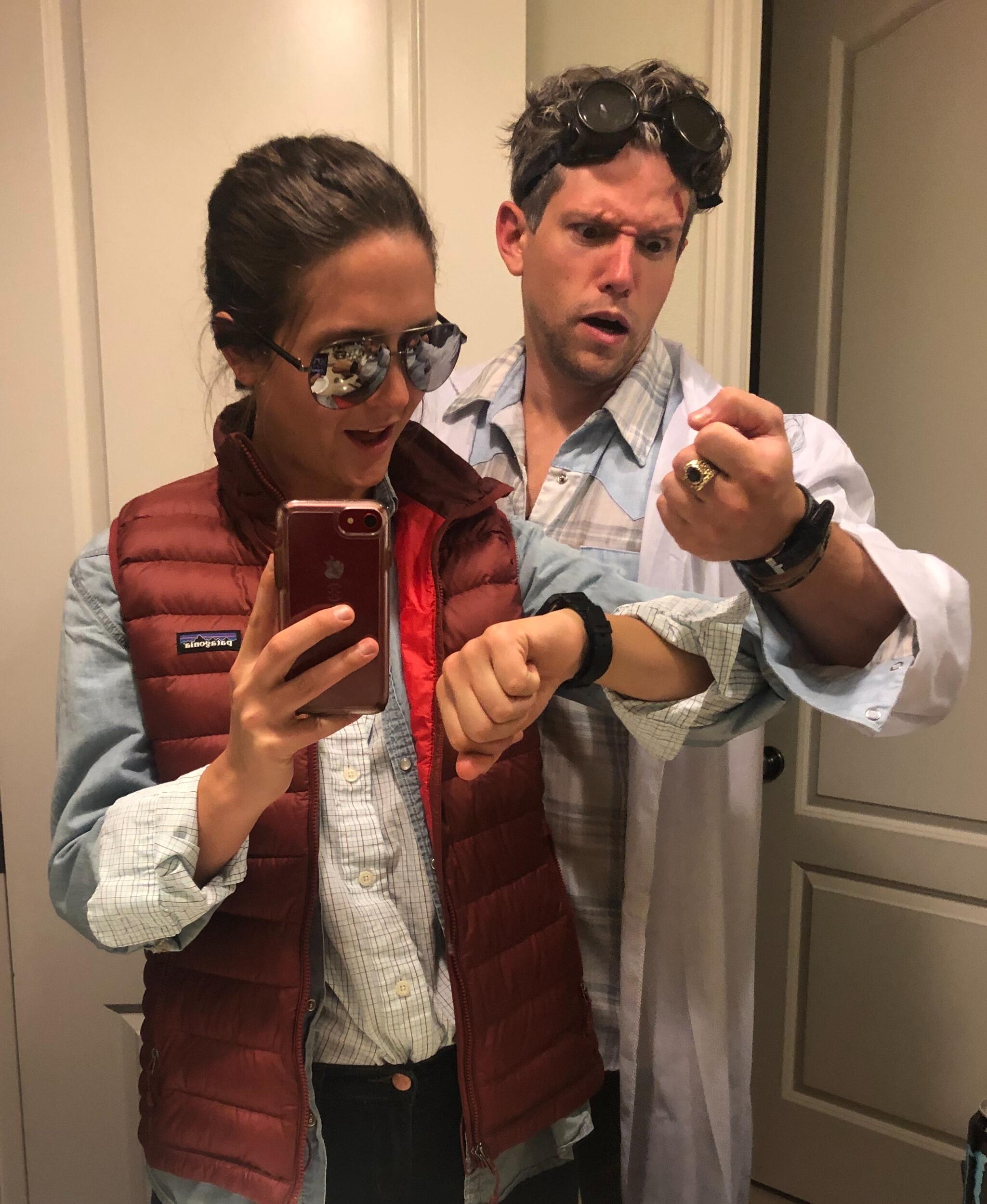 Our first Halloween together we dressed up as Doc and Marty from Evan's childhood favorite movie, Back to the Future!