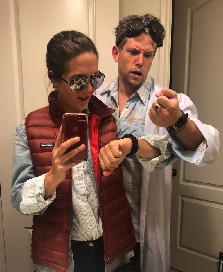 Our first Halloween together we dressed up as Doc and Marty from Evan's childhood favorite movie, Back to the Future!
