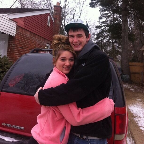 Thomas and Hailey  met in 2011 at Wayne Memorial High School. They became best friends very quick. This pictures shows the day he left for college. 