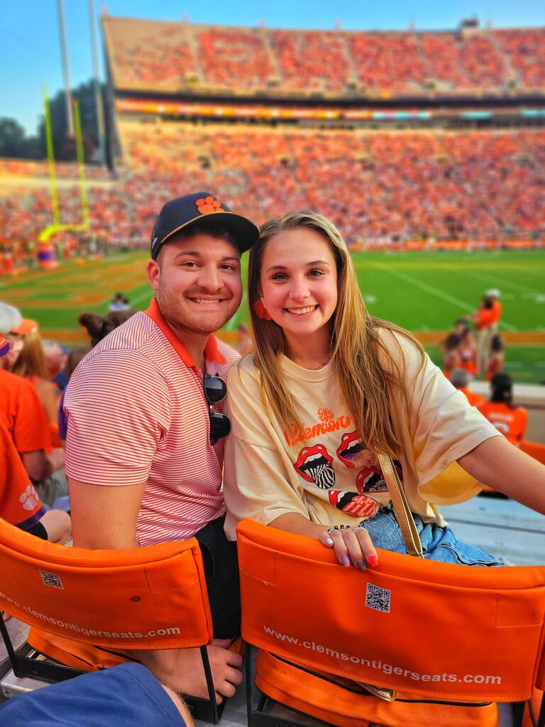 Jacob takes Morgan to her very first Clemson Football game!