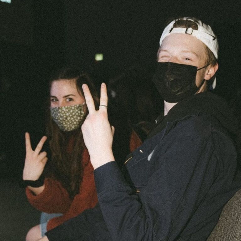 Looking back at this picture from a youth group sermon, it was totally not obvious they liked each other.