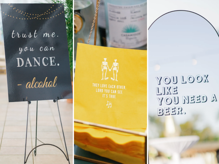 Wedding bar and cocktail quote ideas