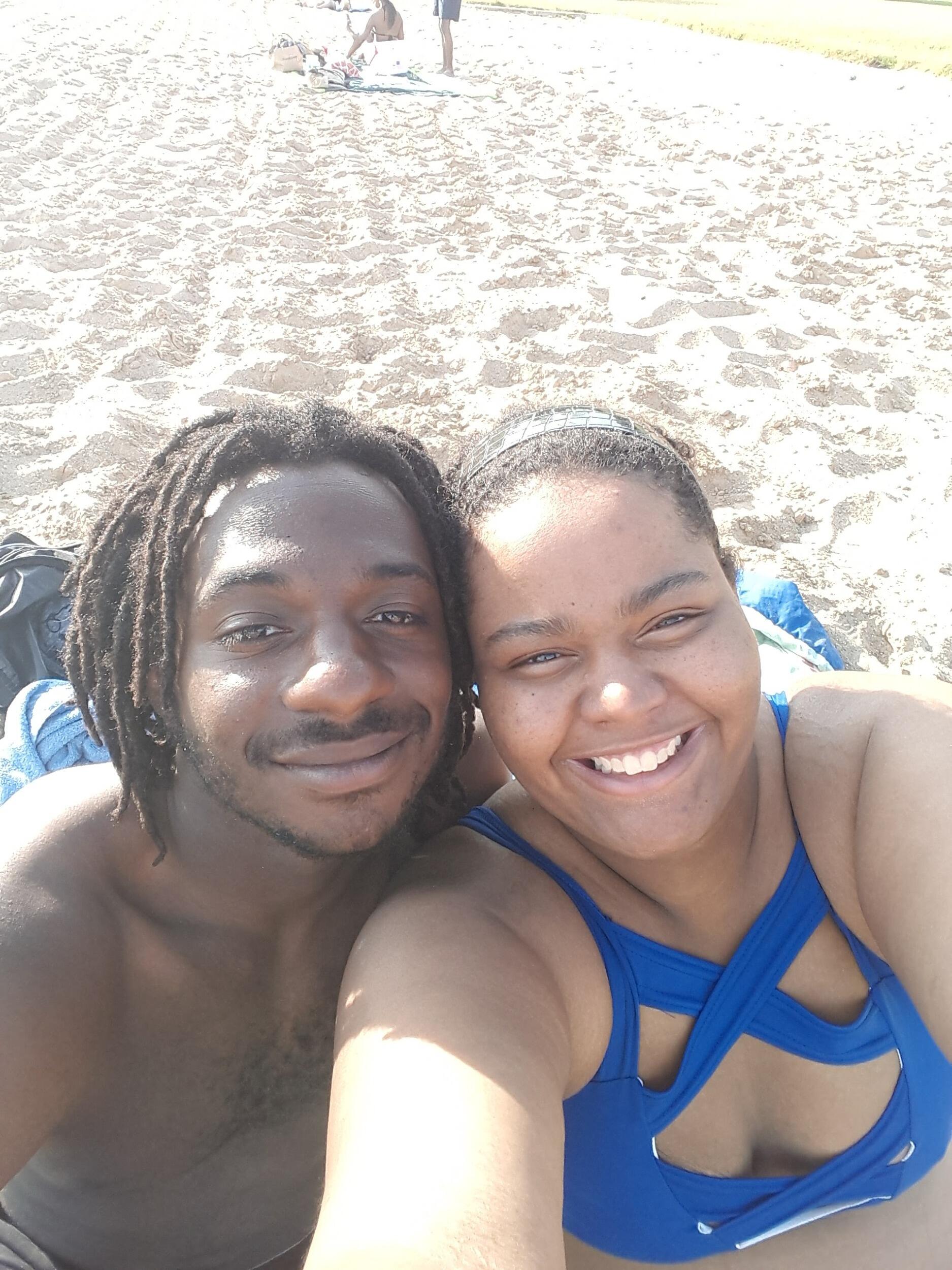 Sneaking to the beach whenever we can
