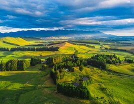 Aerial view of Southland, New Zealand