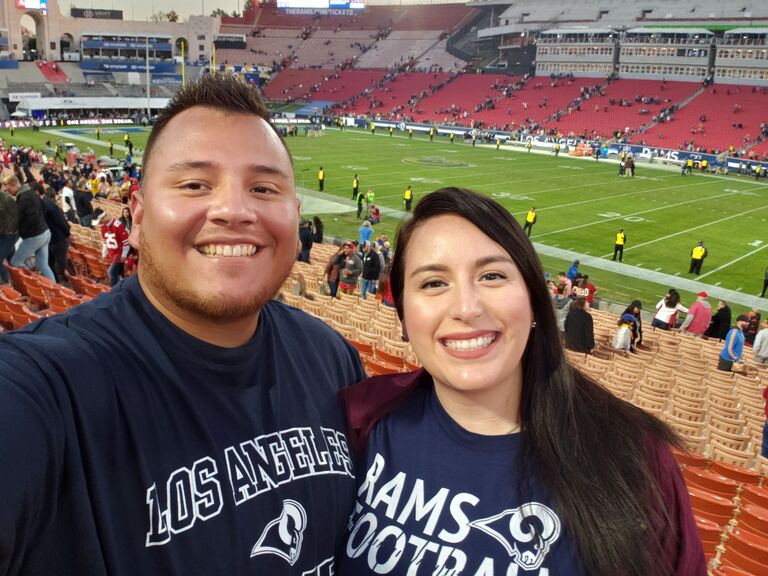 Our First NFL Game Together. San Francisco 49ers @ Los Angeles Rams.