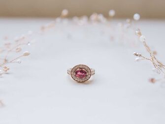 Pink engagement ring