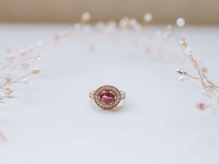 Pink Diamond Engagement Ring Sticker