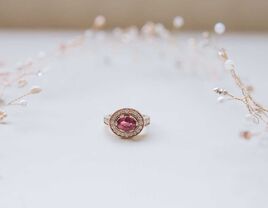 Pink engagement ring