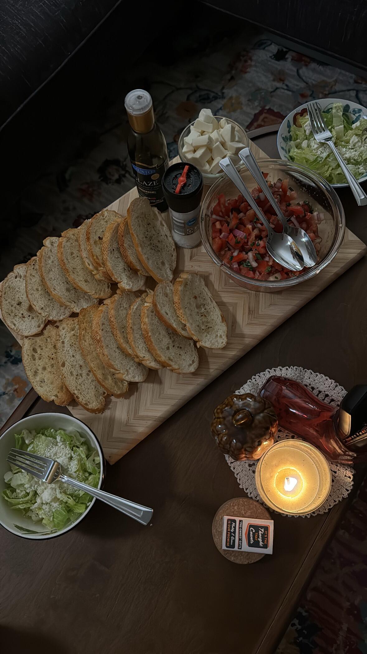 Our last meal in our home before Helene.