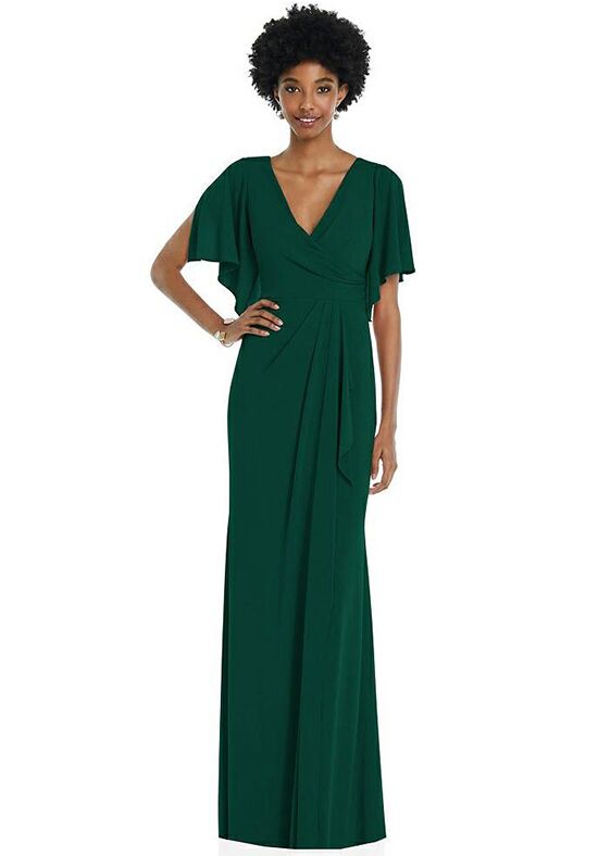 Jewel Neck Sleeveless Maxi Dress with Bias Skirt