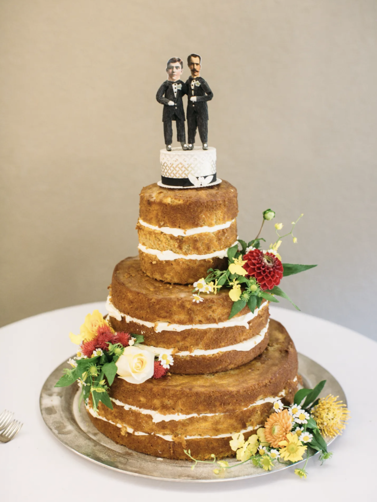 Naked Carrot Cake with Custom Topper