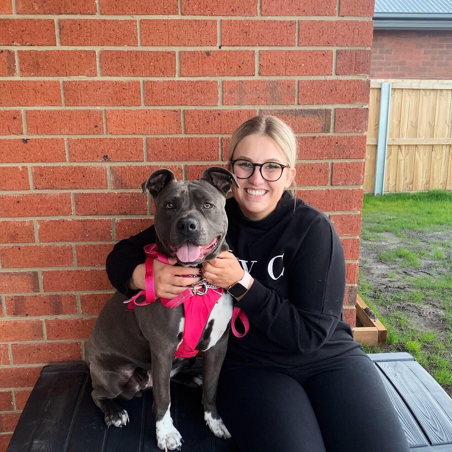 Callum called Jayde at 6am after a nightshift & before Jayde had an exam for uni & said he had to rescue a dog in need of a loving home, no questions asked, so we adopted Kia