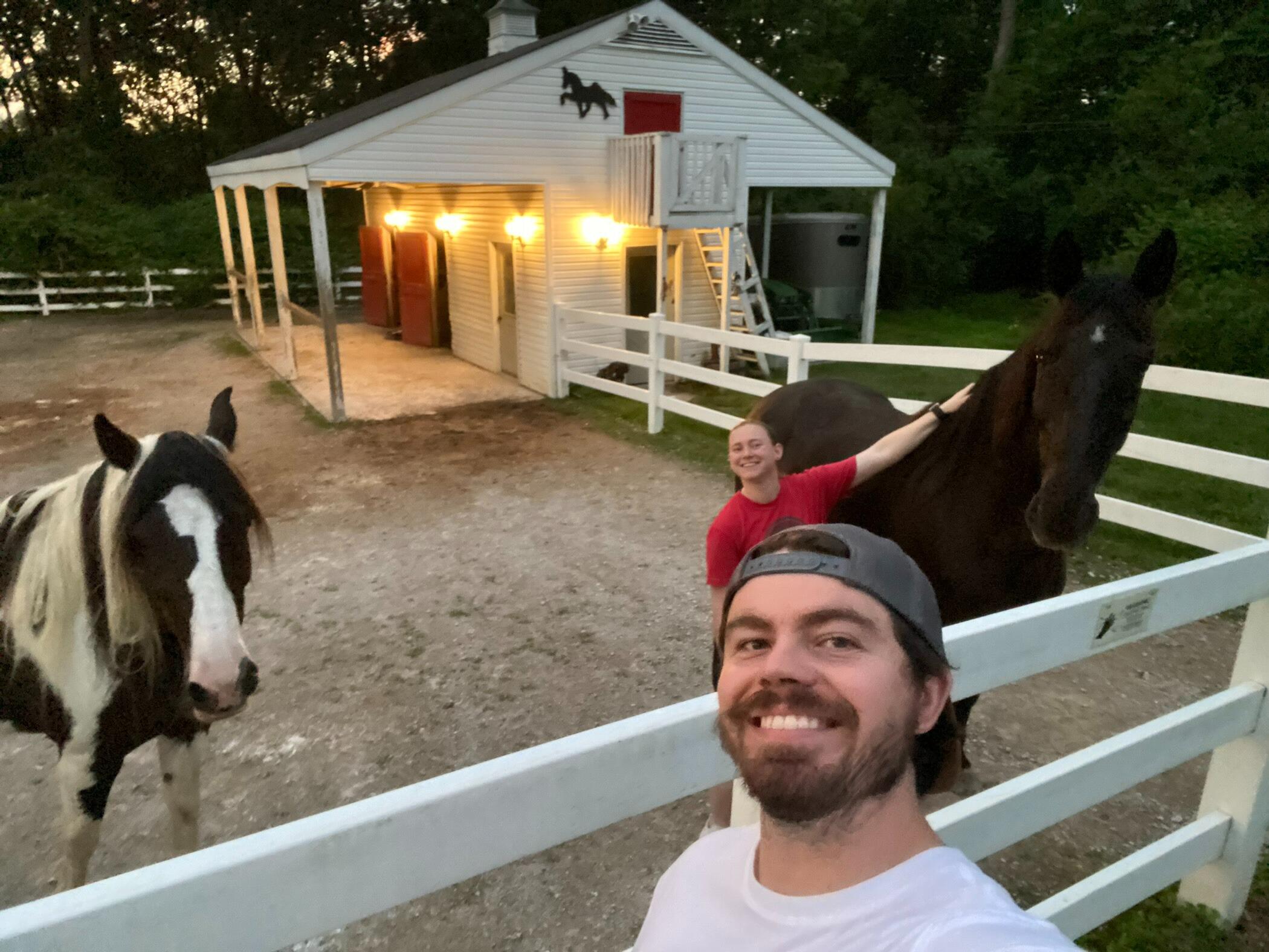 Just a couple of best friends horsing around!