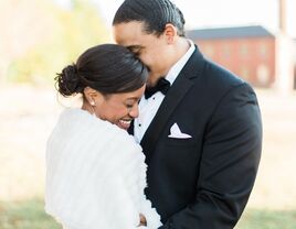 Virginia couple posing for wedding portrait