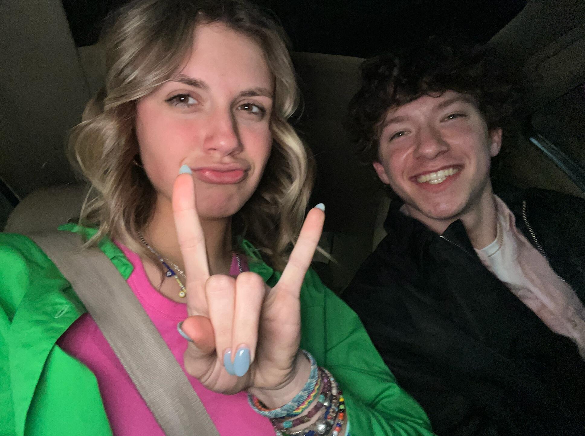 Our first fancy date as boyfriend/girlfriend. It was FREEZING!