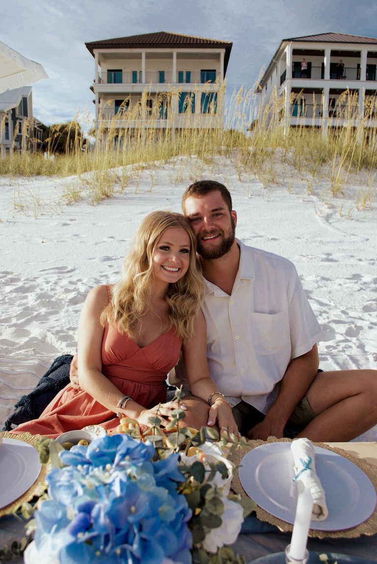 Ben proposed to Chloe in Destin, Florida on the beach!!! So romantic!!!