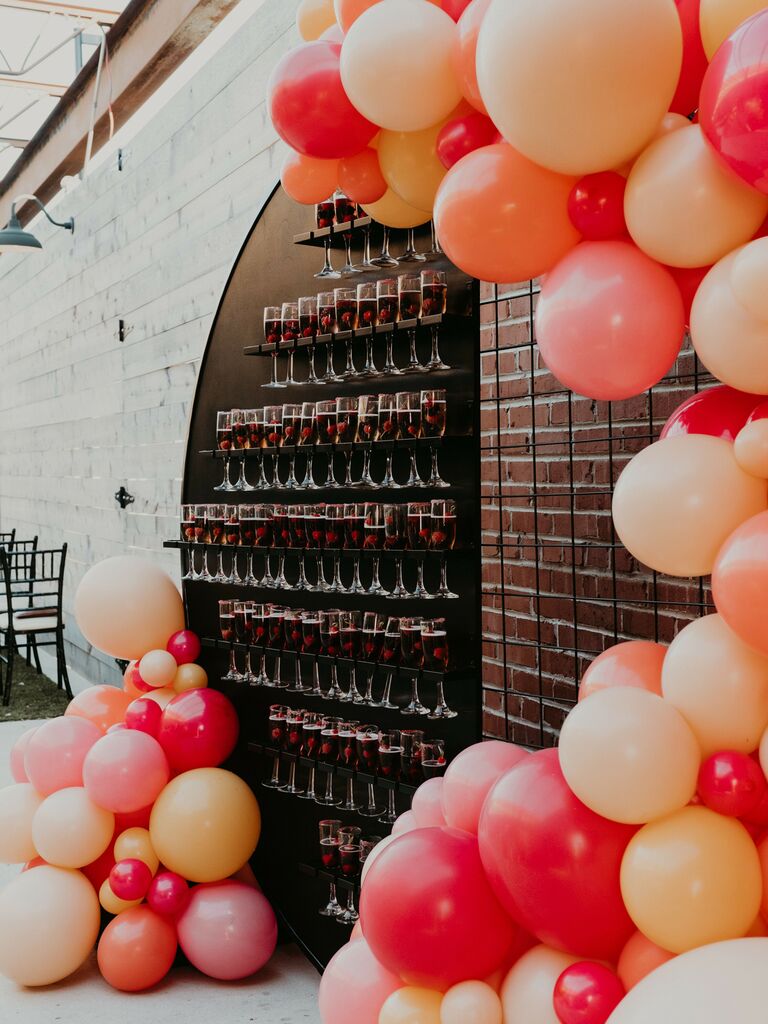 disney themed wedding balloon welcome wall