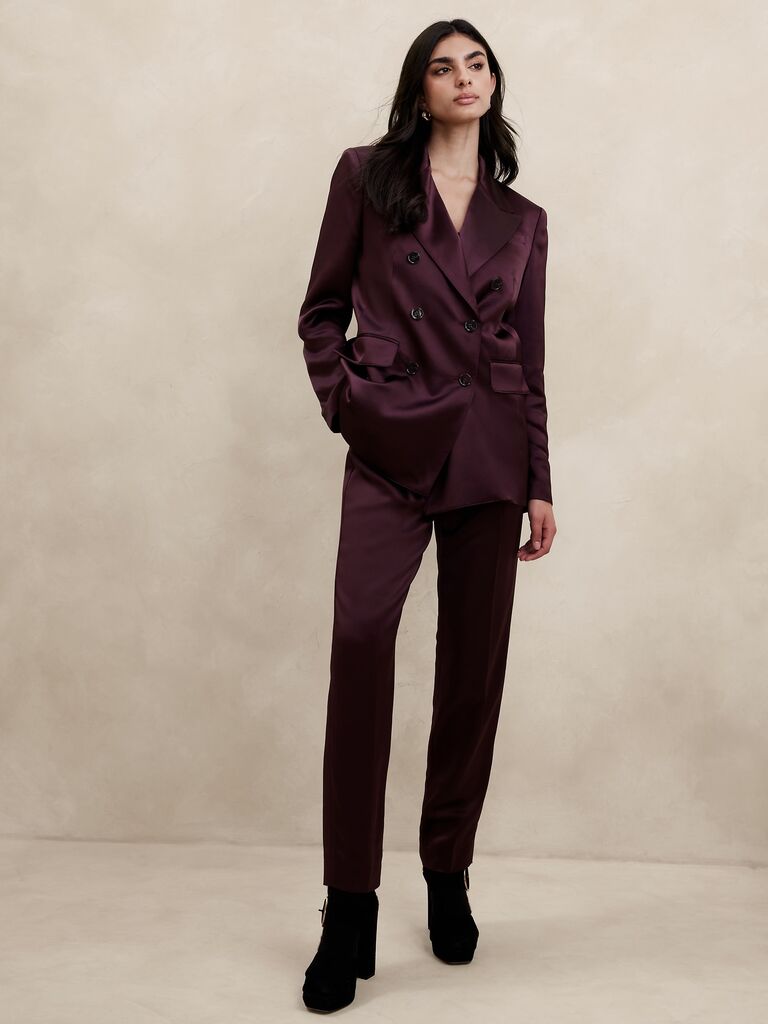 Buy Pink Pantsuit for Women, Dress Pant Suit, 2 Piece Deep V Blazer &  Trouser, Party Suit, Business Pant Suit, Coat, Wedding Pant Suit Online in  India 