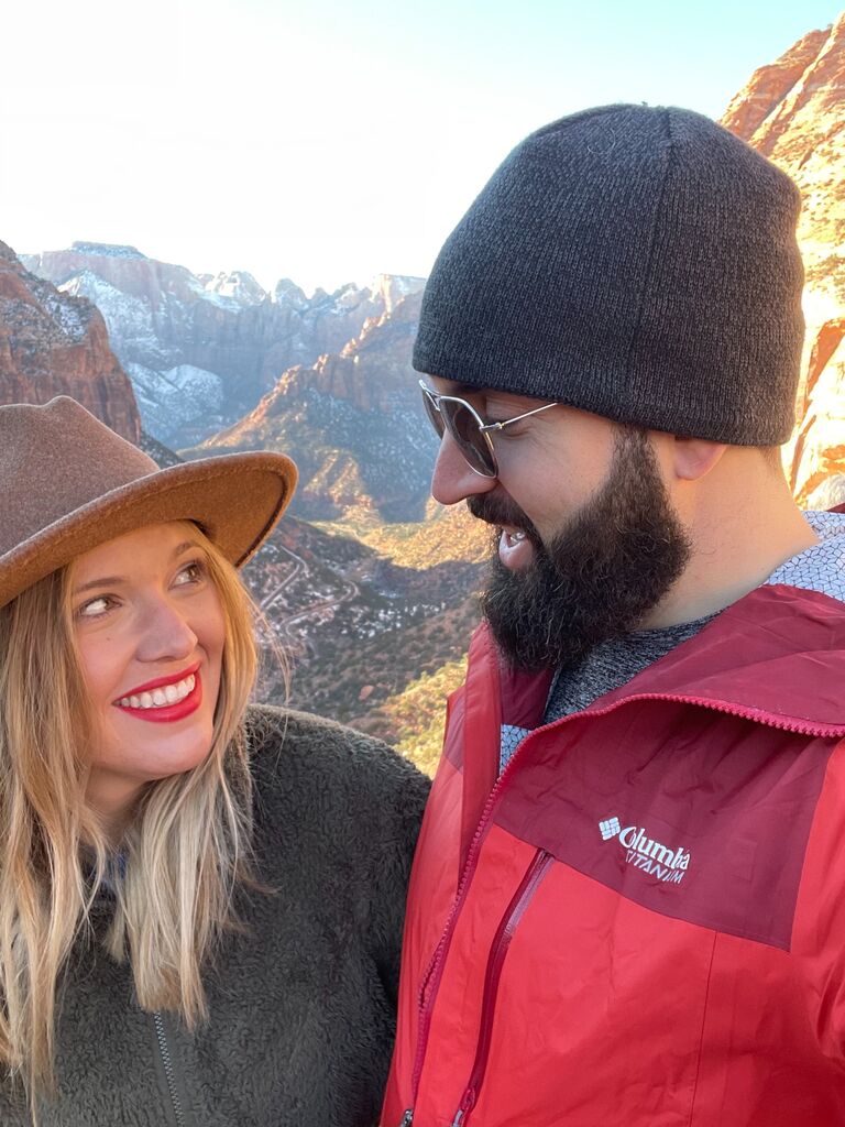 First date road trip in Zion National Park.