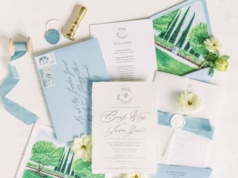 How to Use Vintage Stamps for Wedding Invitations - Fine Day Press