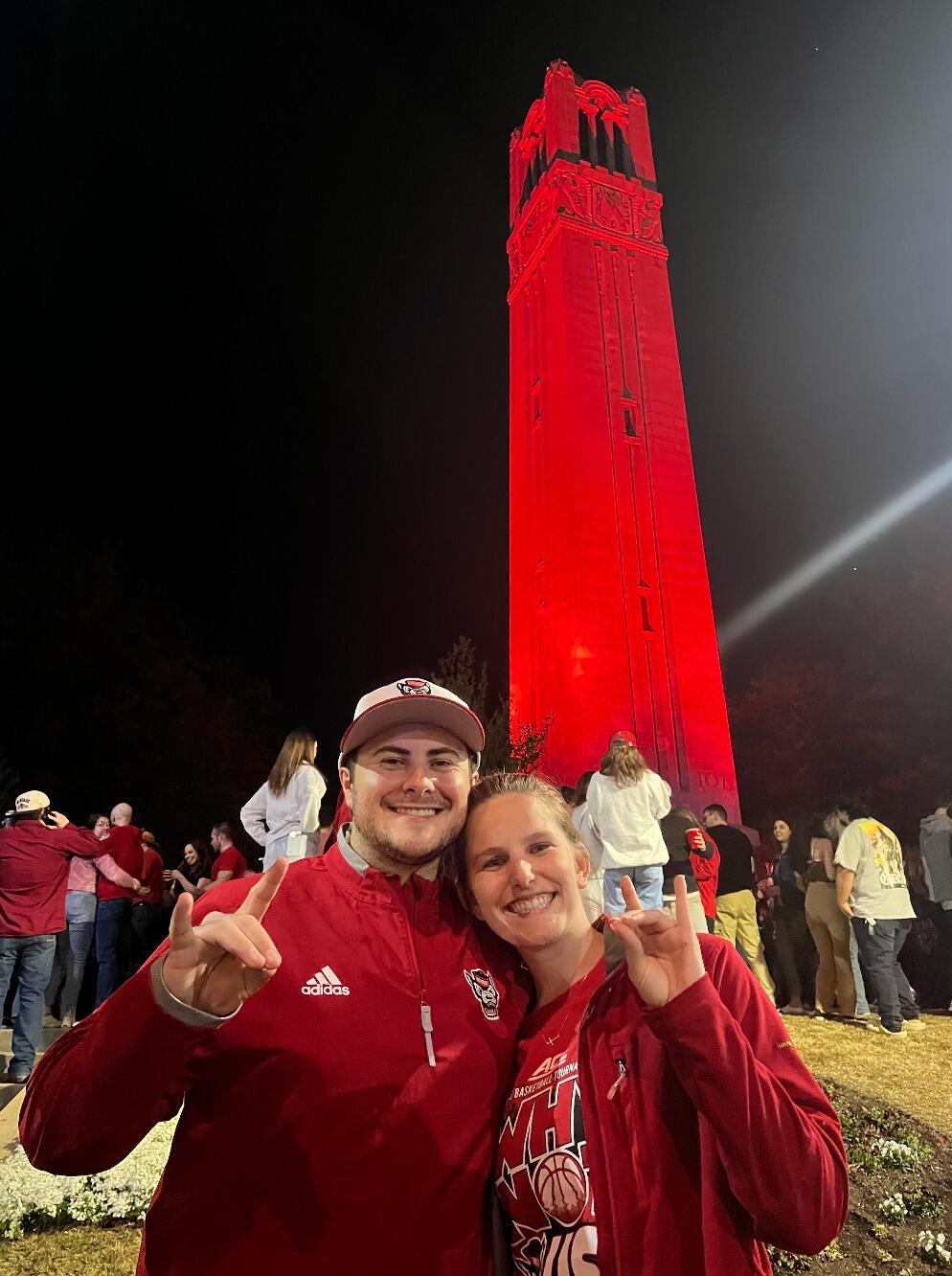 March Madness! Fun times celebrating Wolfpack wins at the Belltower!