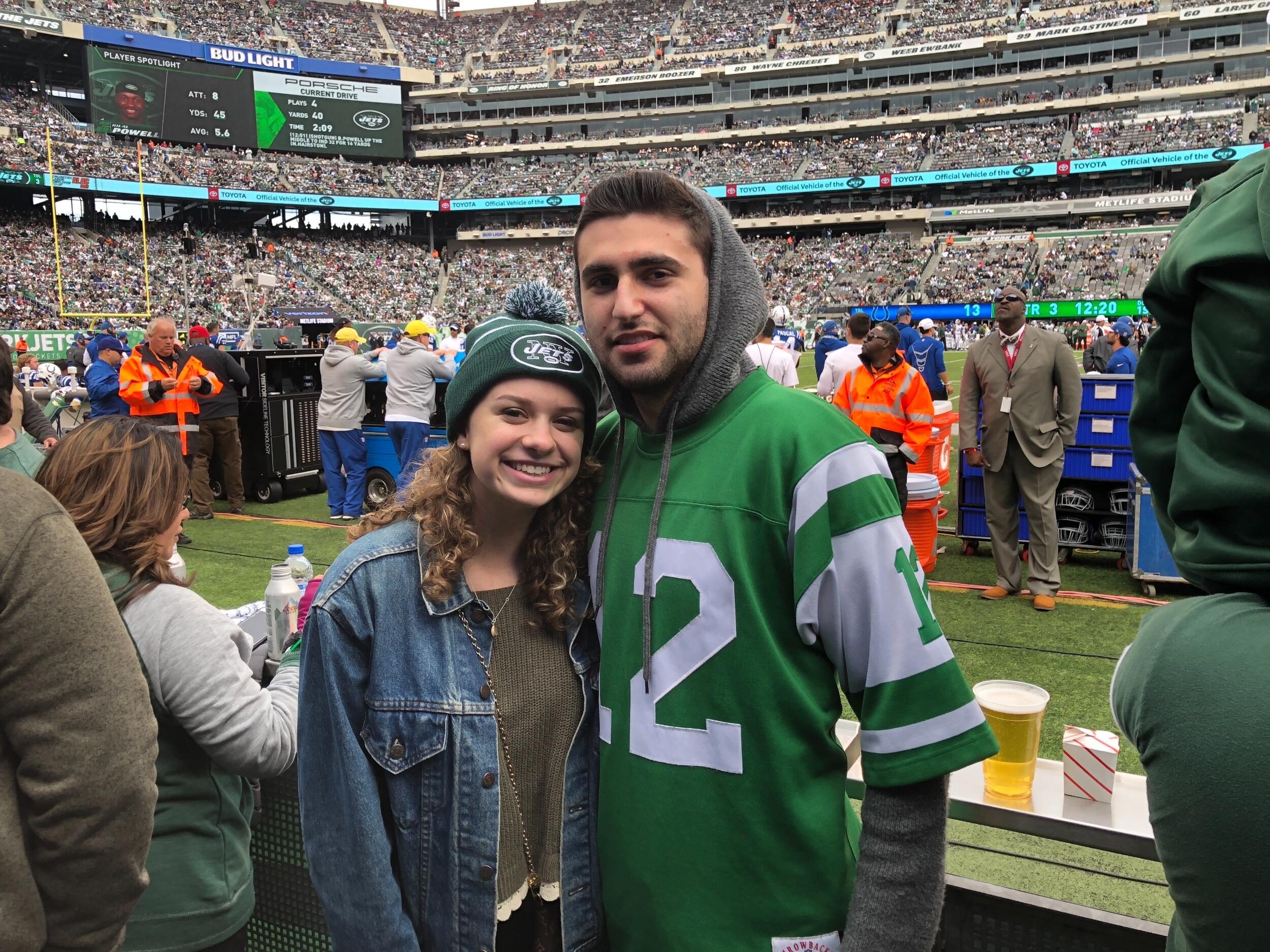 First of many (many) Jets games together. Still suffering together. 