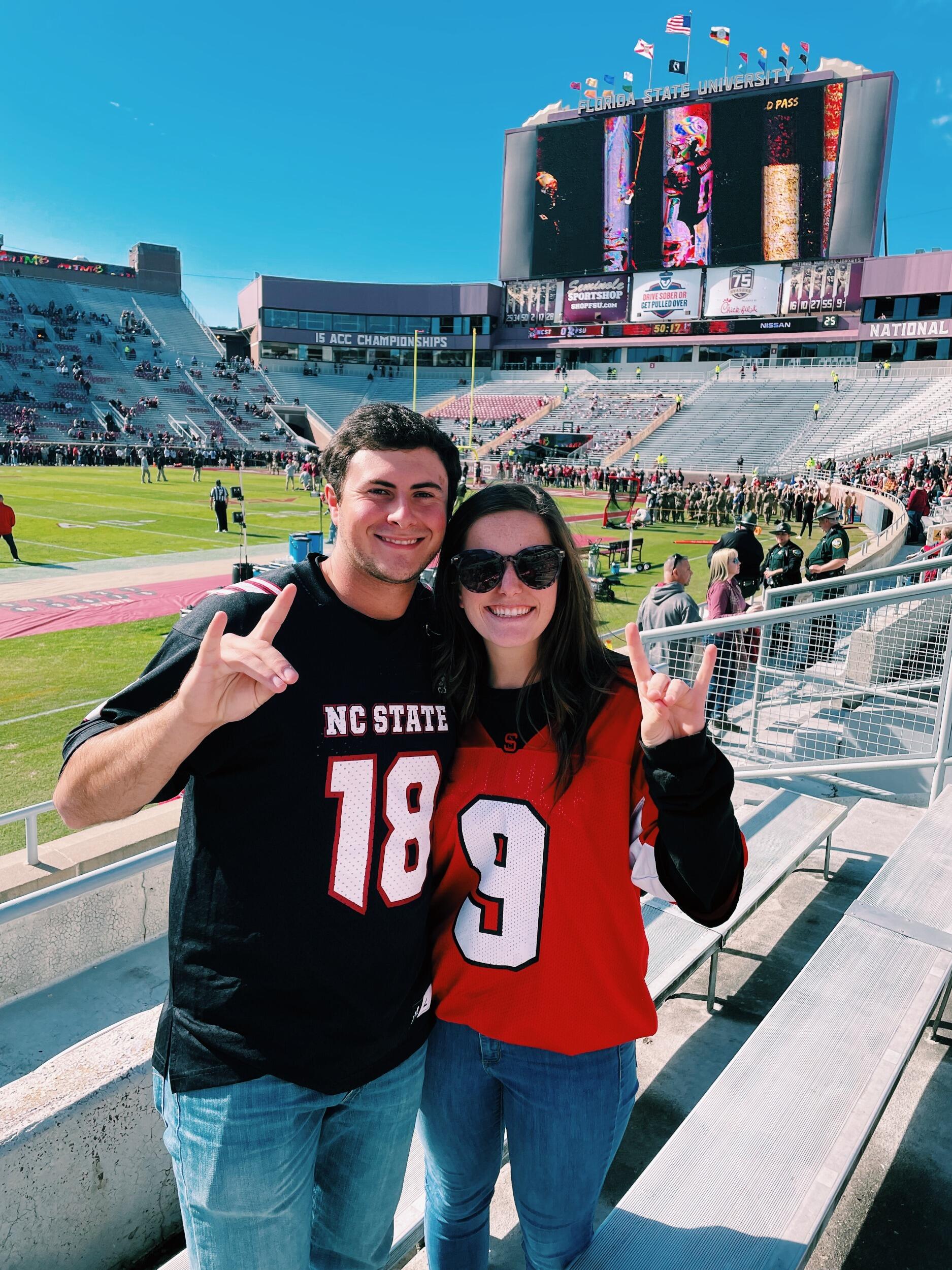 First away football game! FSU vs NCSU in Tallahassee. Wolfpack on top!