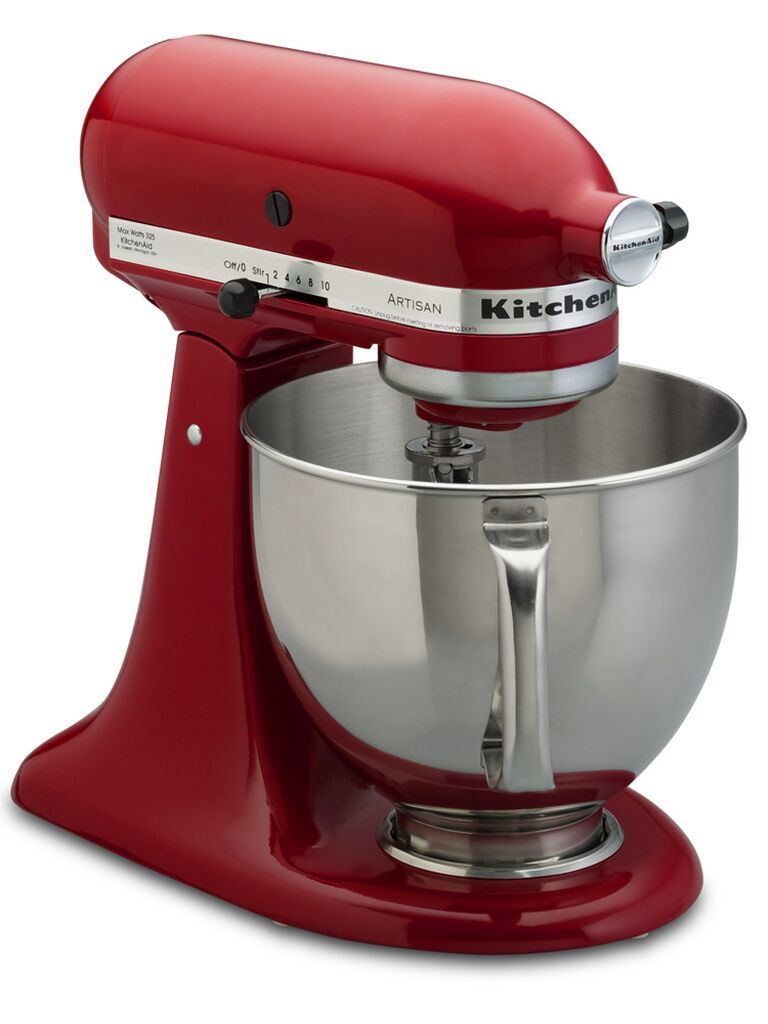 Red kitchenaid mixer wedding gift for couple