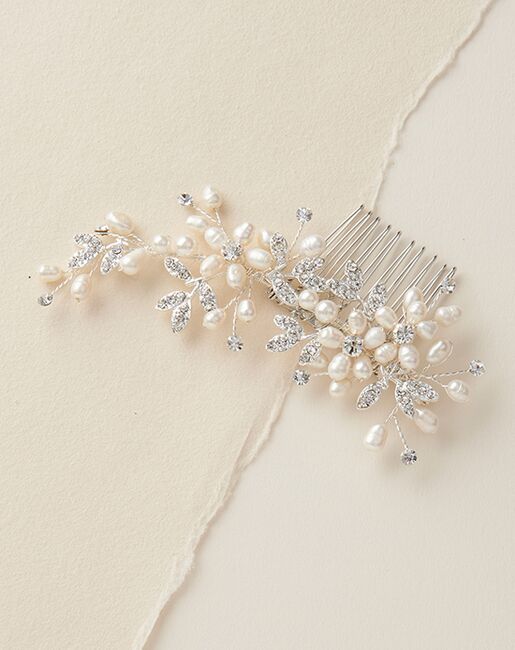 Dareth Colburn Dahlia Freshwater Pearl Comb (TC-2329) Wedding Hair Pin ...