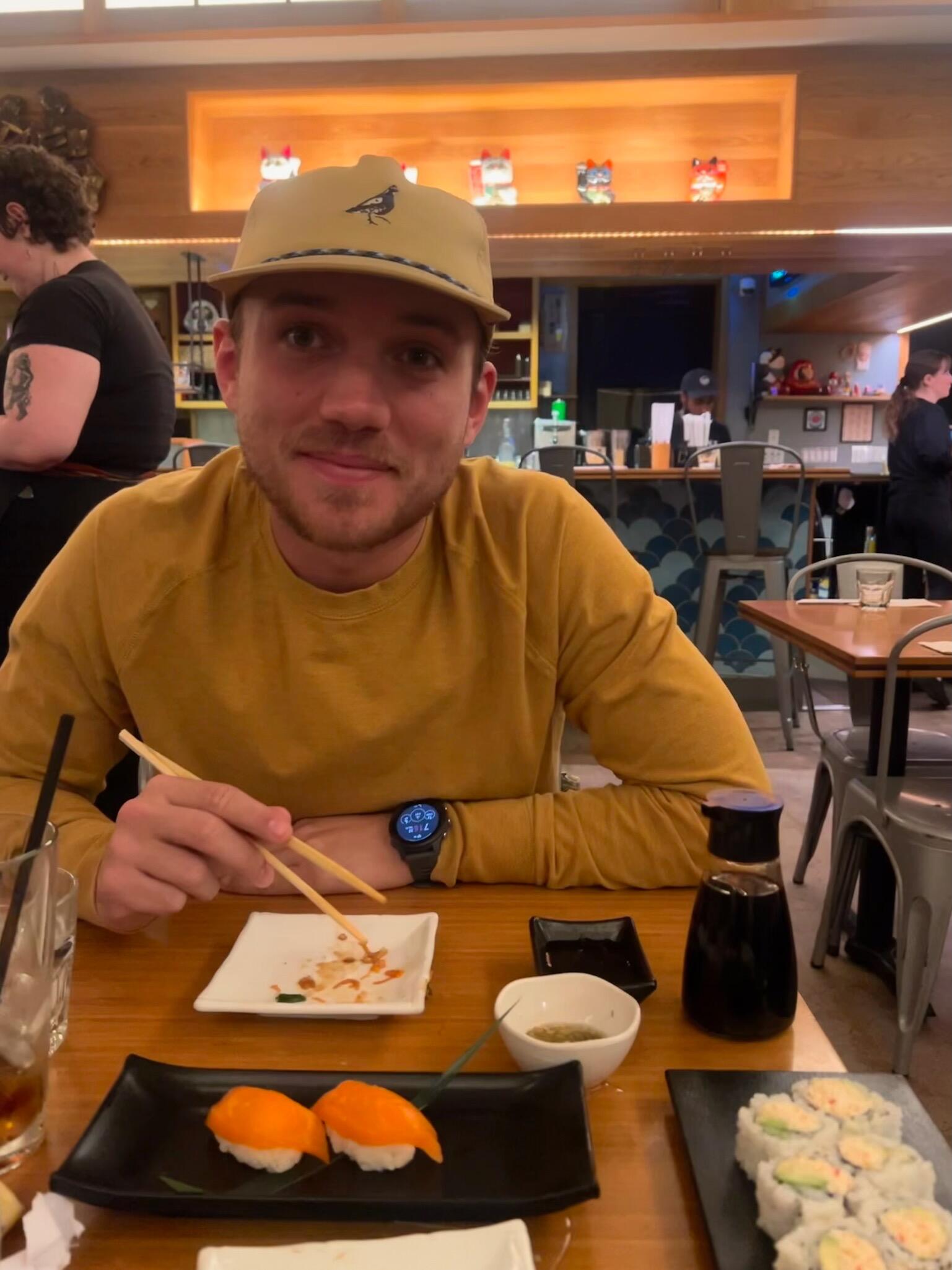 Meredith forced me to face my fears of sushi since it is her favorite food. Luckily, I really liked it!