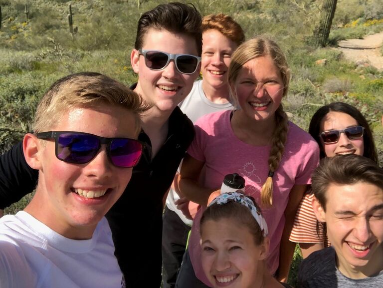 First picture together - hike in McDowell Mountain Preserve