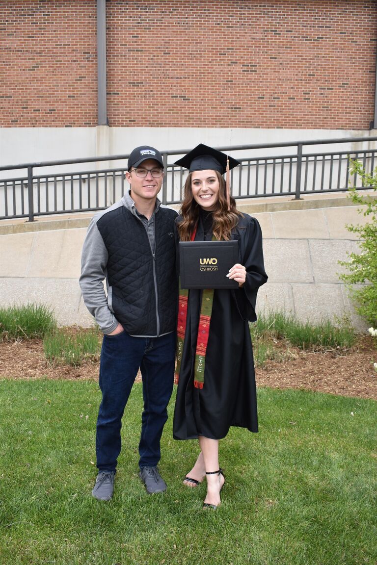 Dan drove up to Oshkosh, WI to watch Sam graduate college!