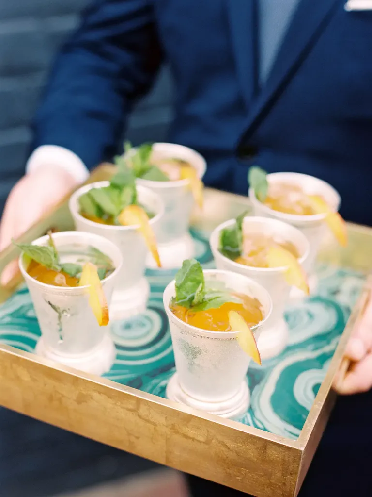 Mint julep signature wedding drink idea