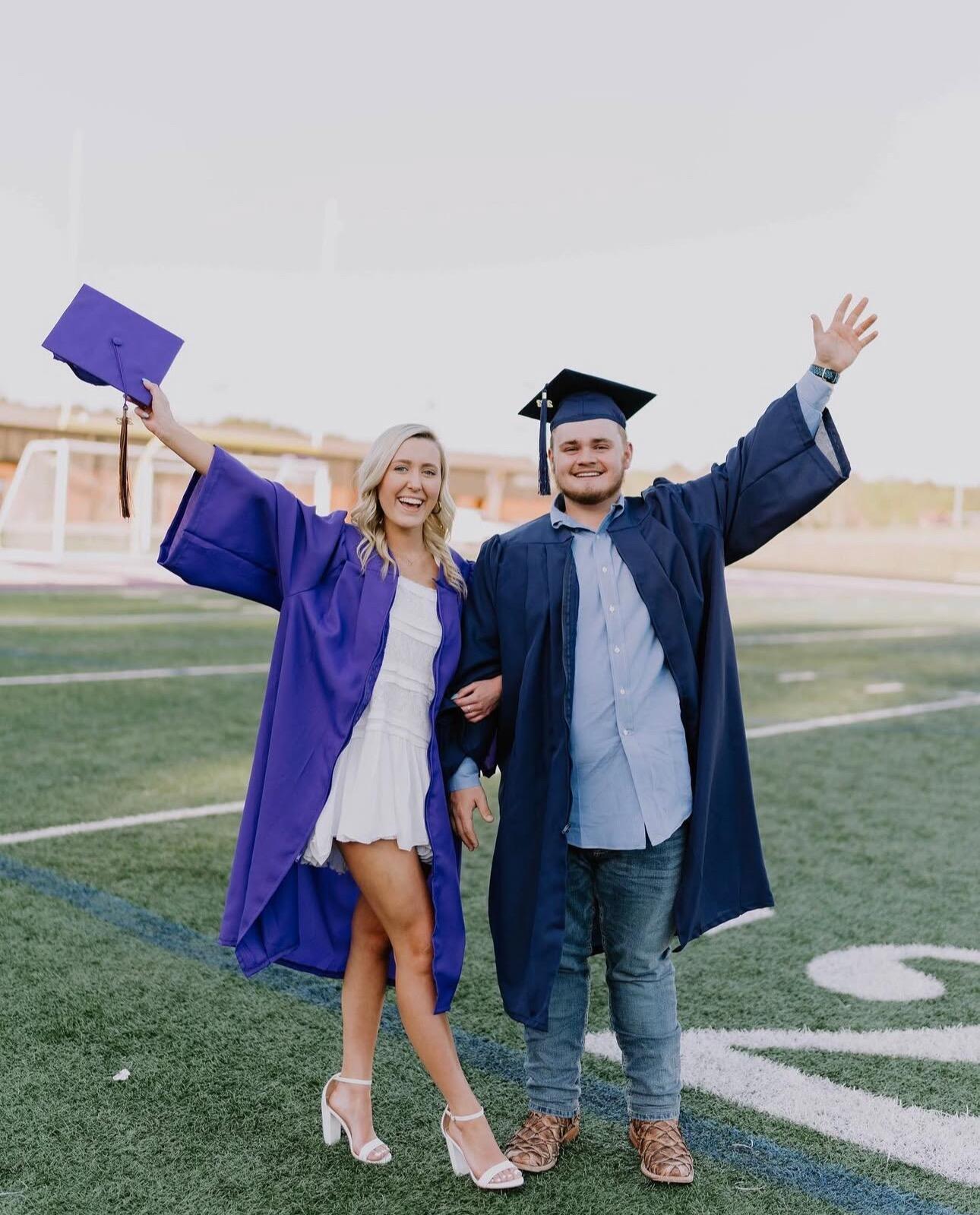 We graduated high school and officially became high school sweethearts 