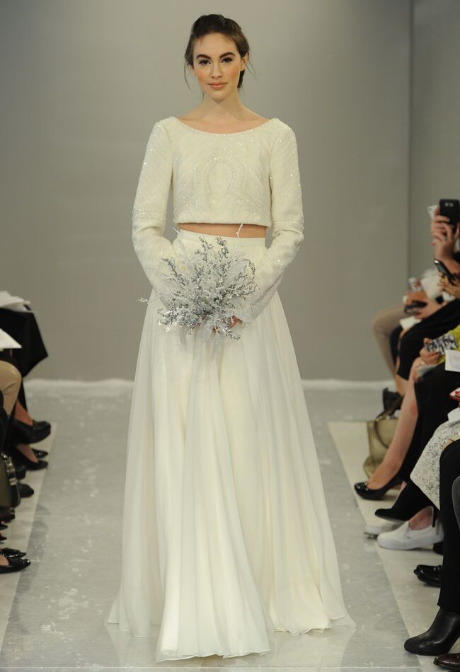 Theia Fall 2015 Wedding Dress Collection Includes Knit Turtleneck Dress