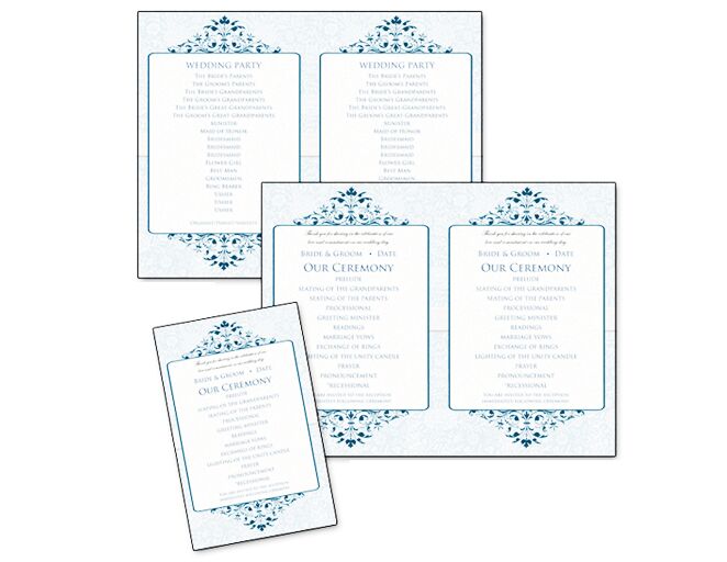 Creative Wedding Ceremony Program Diy Templates