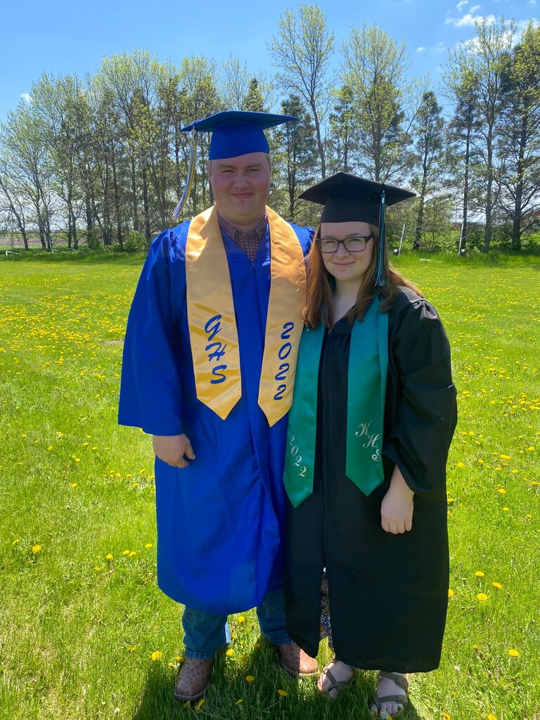 Both graduated from high school and were lucky enough to attend each other's ceremonies.