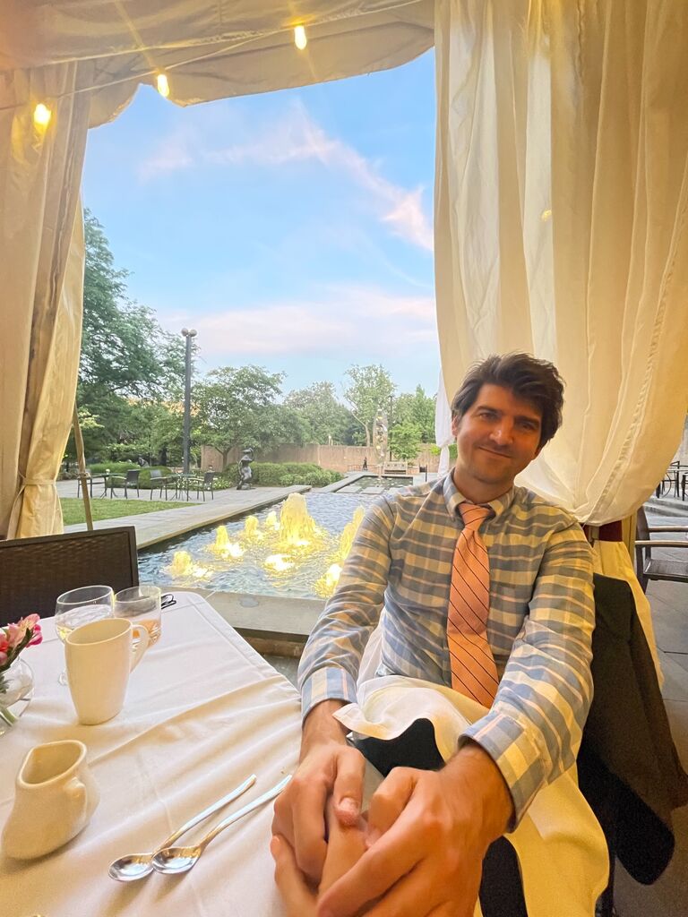 Dinner at Gertrude's Restaurant in Baltimore Museum of Art. We had just celebrated Basia's friend Dr. Megan Collins receiving the Allan and Claire Jensen Professor of Ophthalmology Endowment, subsequently got a flat tire coming home and went somewhere local for dinner instead of Frederick, MD. It was here we first said "I love you". 