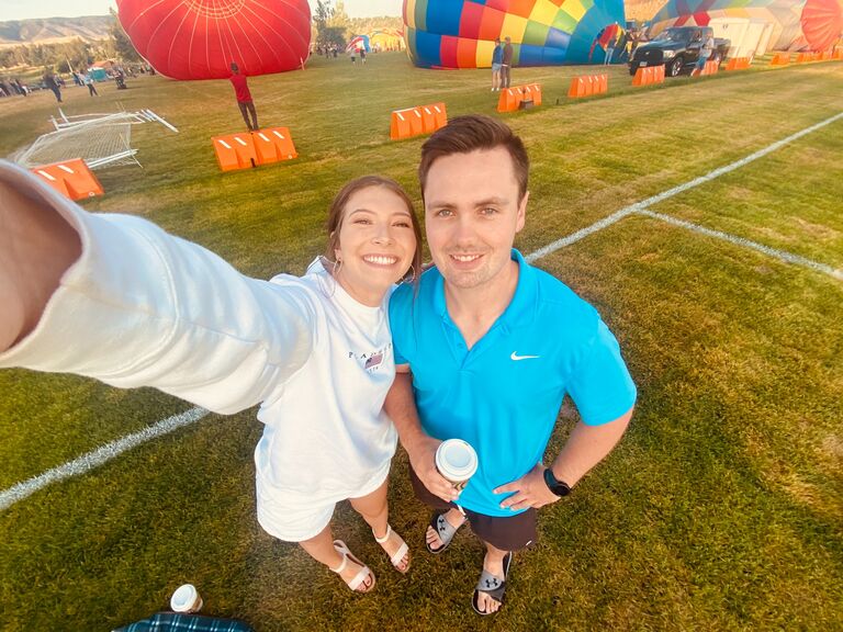 Jared's first time to my hometown to watch the hot air balloon festival - Casper, WY