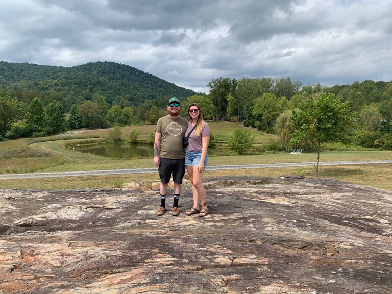 Scouting our ceremony location in Little Washington and picking the perfect spot