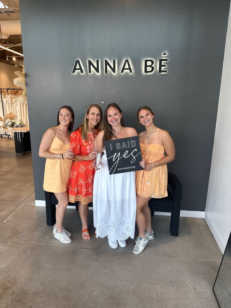 Kate says "YES!" to her dress with her younger sisters and mom!