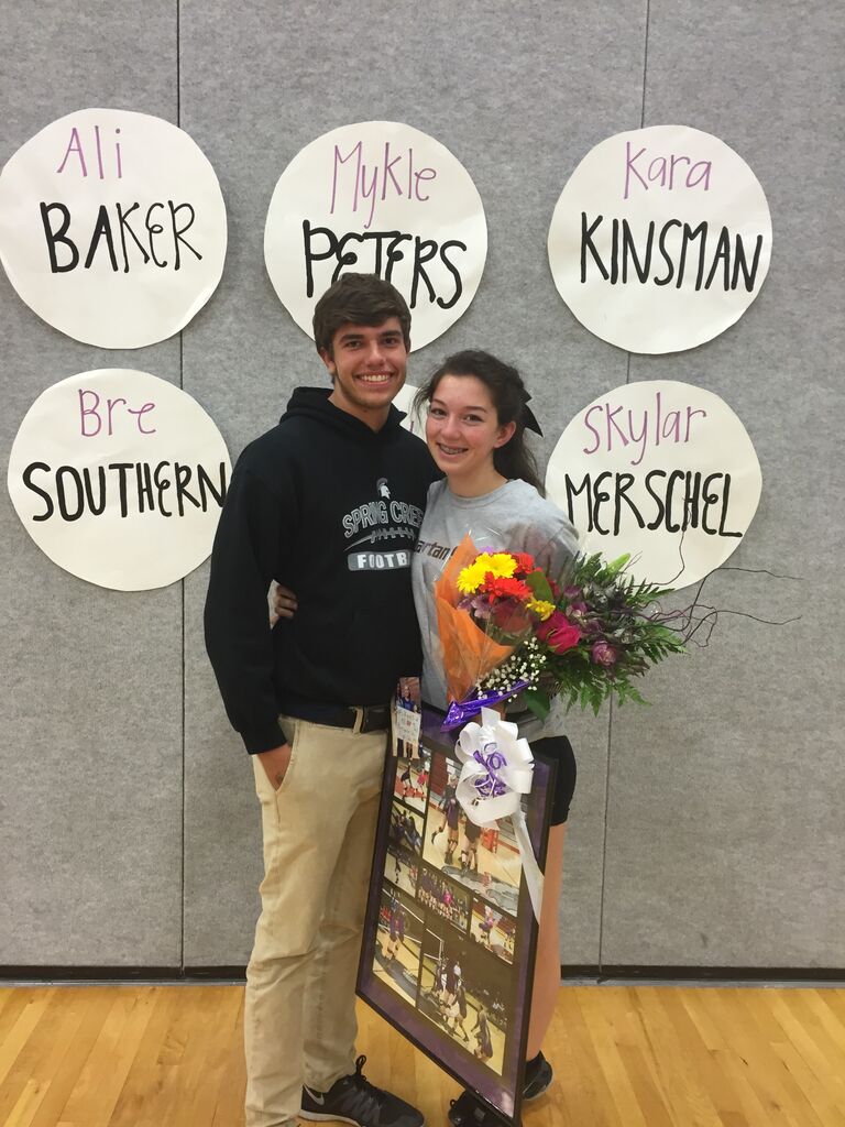 Cyrah's senior night for volleyball
