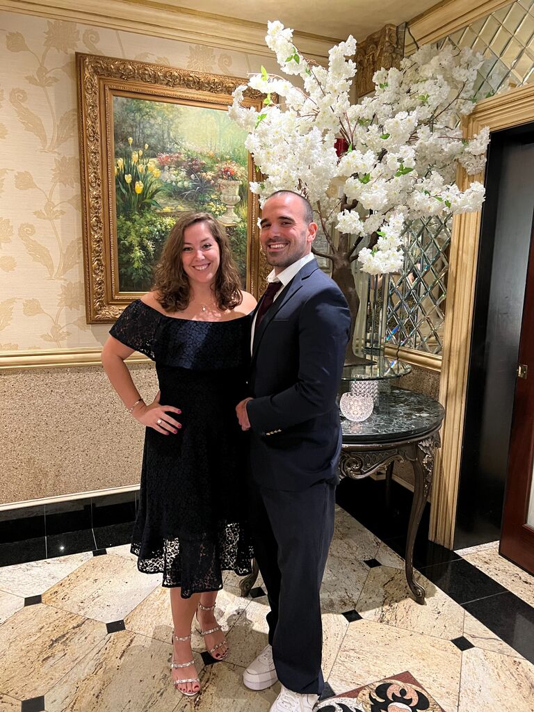 Our first wedding together