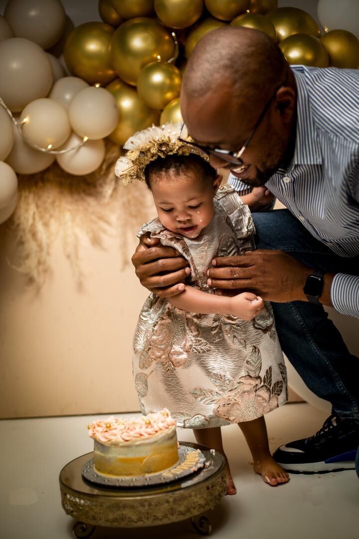 Fortune's 1st birthday with Papa