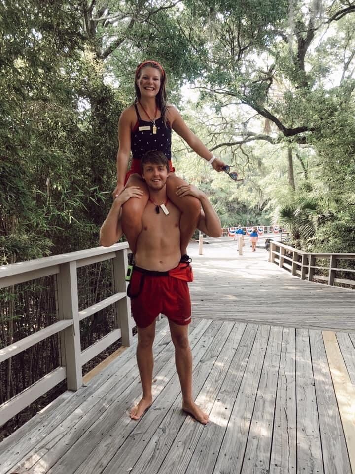 We met as lifeguards at Kiawah Island. Ben actually asked Savannah on their first date on the steps of the waterslide. Our outdoorsy, summery, and beachy personalities are part of the reason we decided to get married on the beach in Charleston.