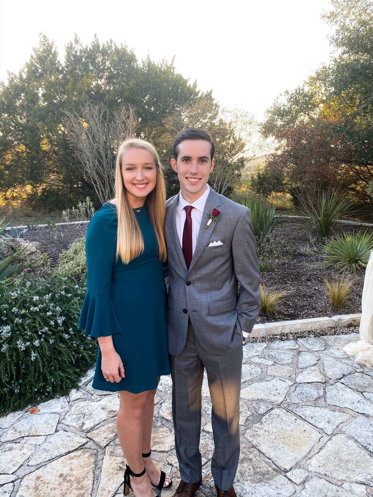 Attending Josh's sister, Sarah's, wedding