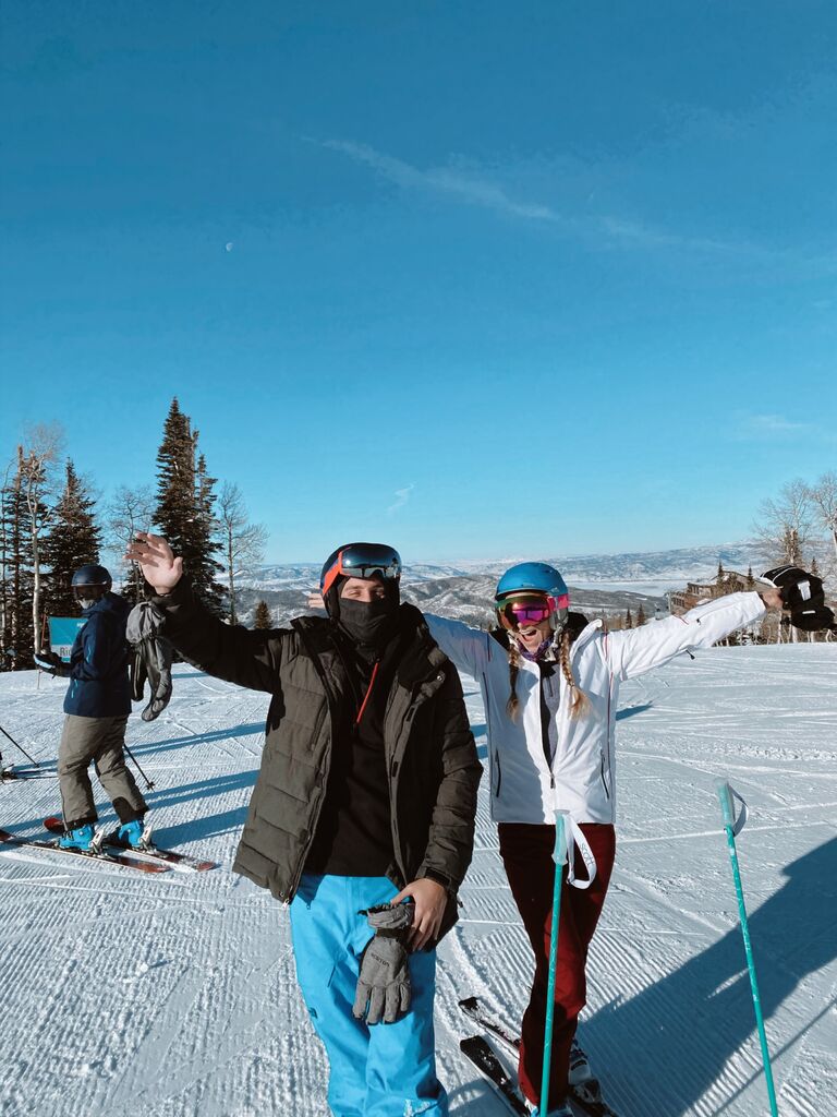 Brendan joined Delaney's family on a ski trip in Colorado - his first time skiing the rockies!