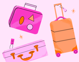 illustration of the best luggage for wedding registry
